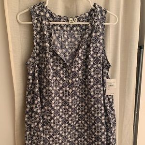 14th & Union Scarf hem tank top